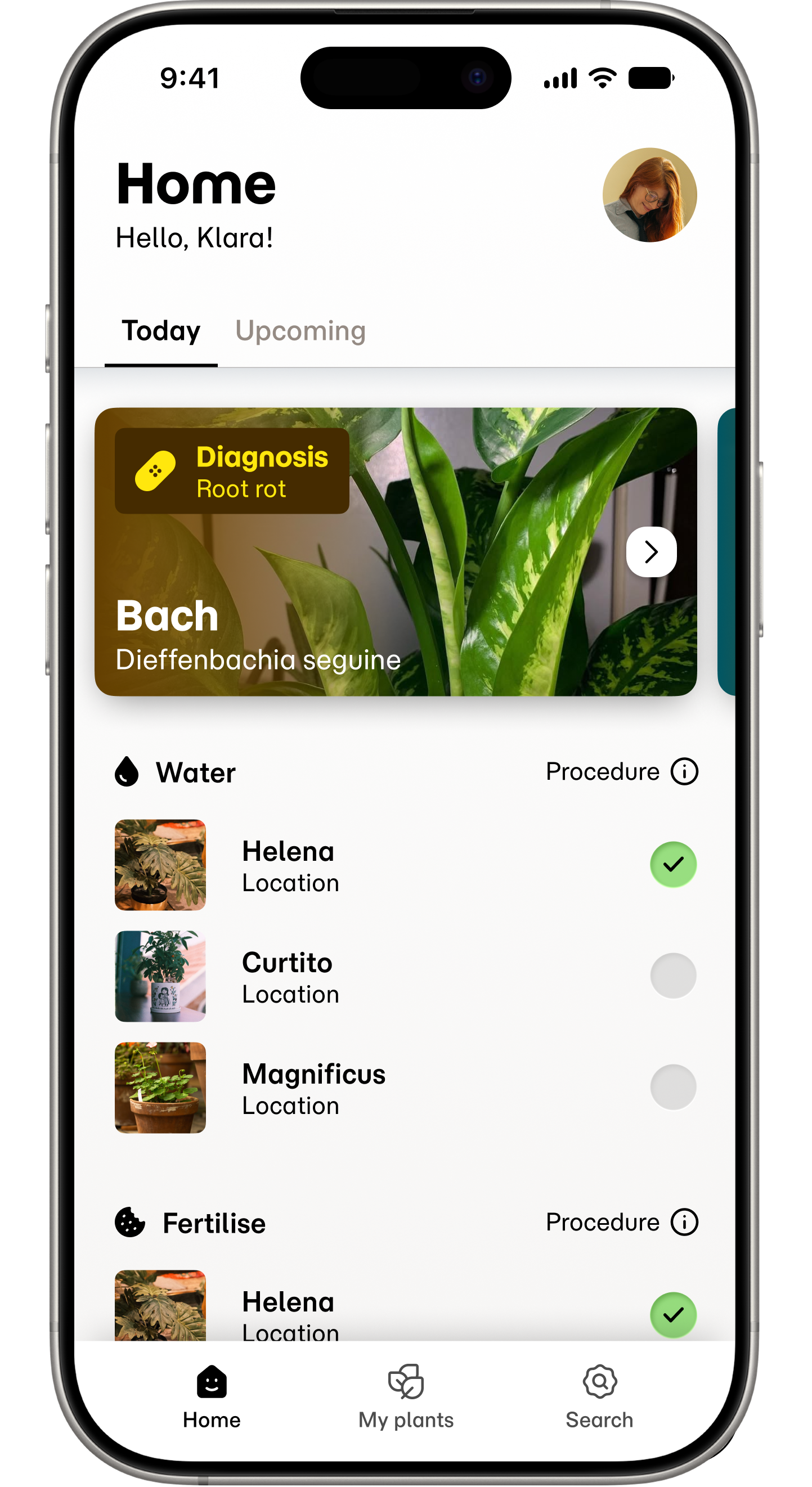 Screenshot of the Home screen